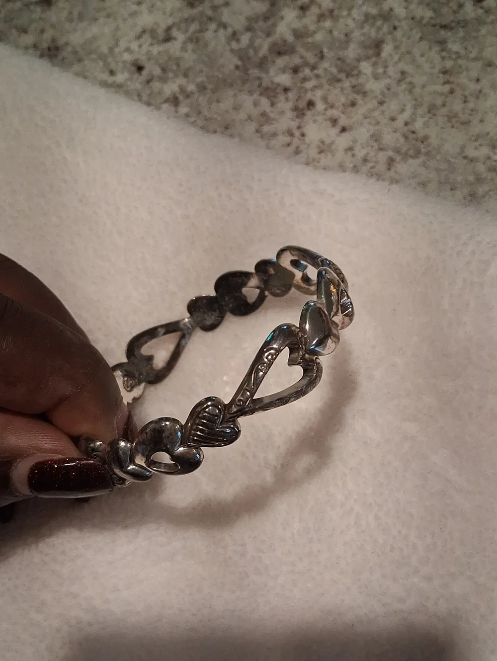 A. Brighton Heart Link Bracelet - Silver